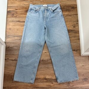 Agolde Light Blue Wide Leg Jeans